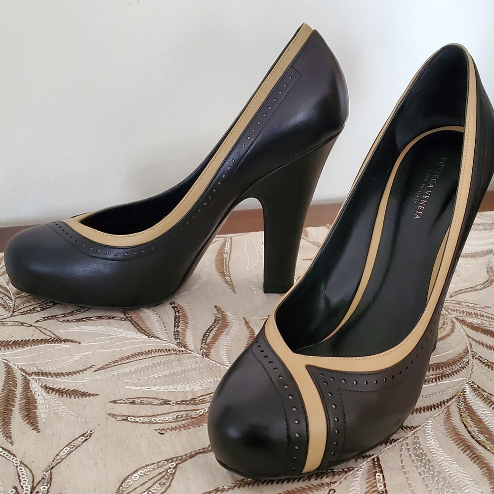Bottega Veneta two tone platform shoes